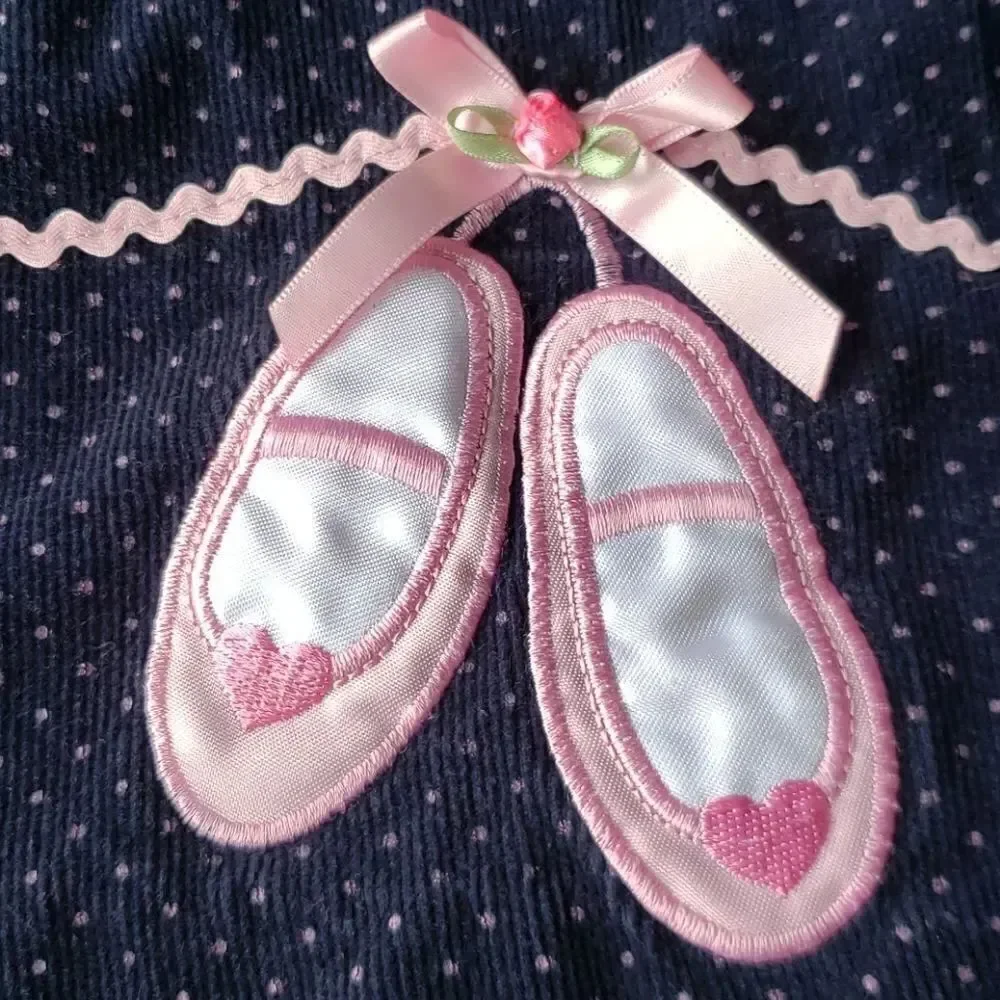 Adorable Polka Dotted Ballerina Jumper Dress Sz 6X